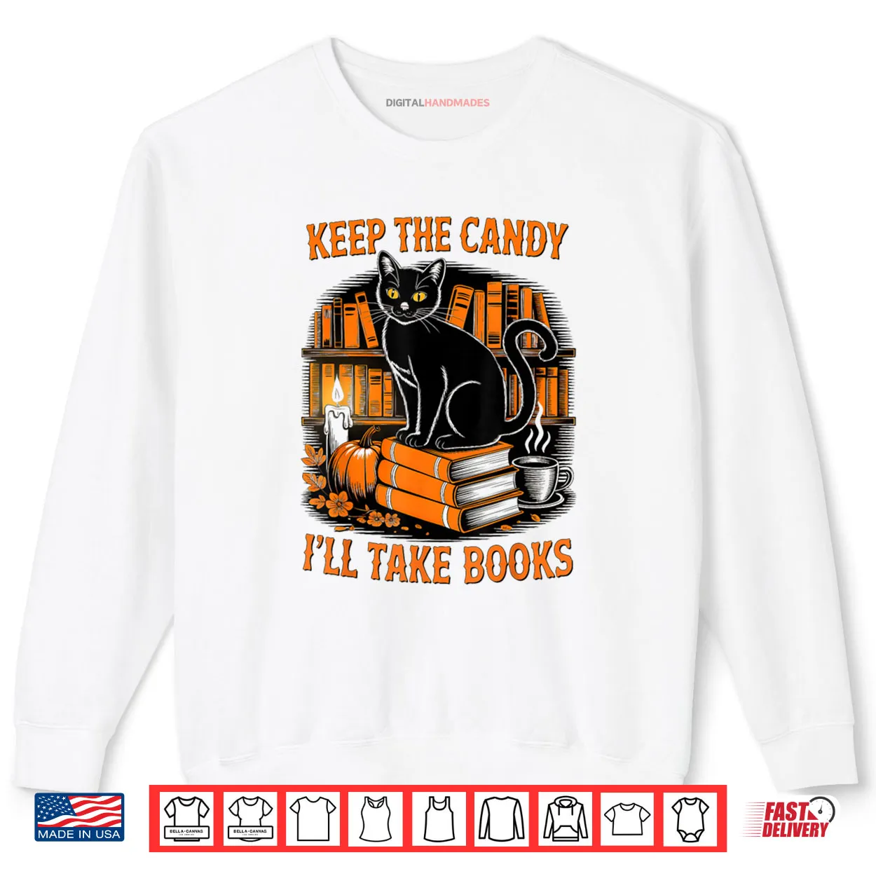 Keep The Candy I’ll Take Books Black Cat Pumpkin Halloween Shirt Keep The Candy I’ll Take Books Black Cat Pumpkin Halloween Shirt