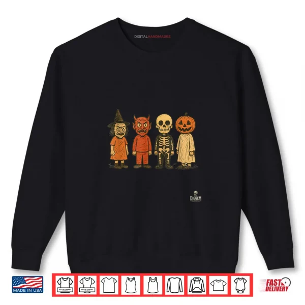 Sweatshirt Kids in Classic Costumes Vintage Halloween Shirt