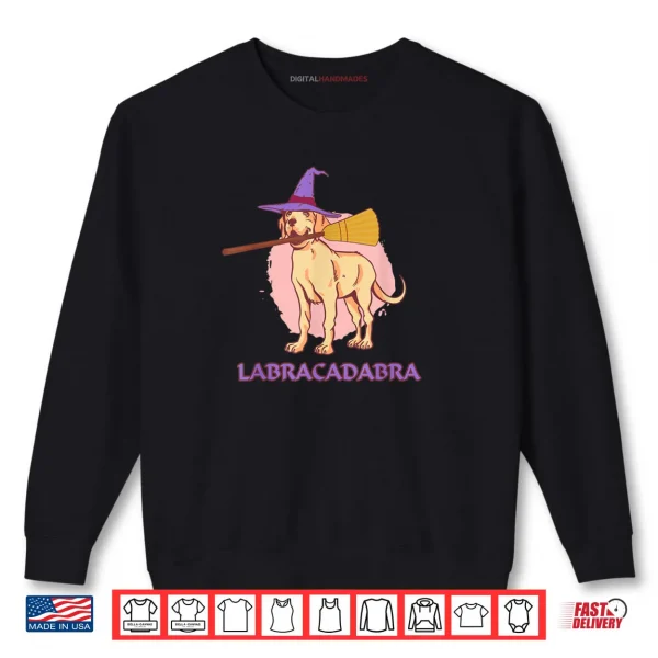 Sweatshirt Labrador Golden Retriever Witch Broom Halloween Dog Owner Shirt