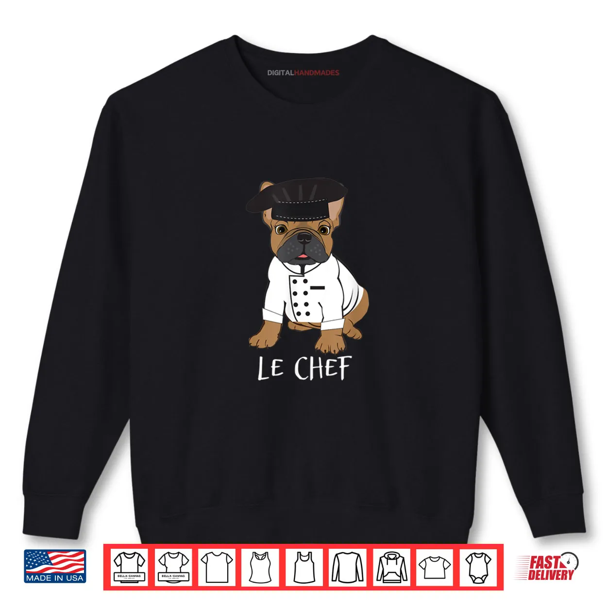 Le Chef Cute French Bulldog Halloween Shirt Le Chef Cute French Bulldog Halloween Shirt