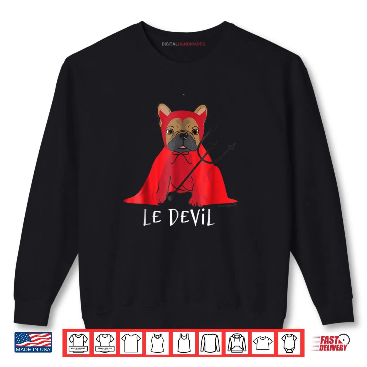 Le Devil Cute French Bulldog Halloween Shirt Le Devil Cute French Bulldog Halloween Shirt