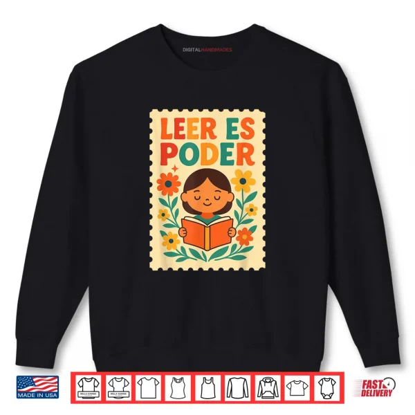 Sweatshirt Leer ES Poder Cute Floral Boho Hispanic Heritage Shirt