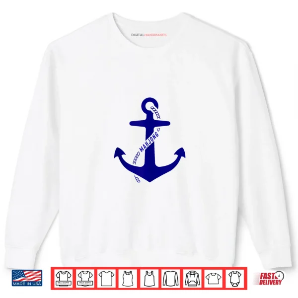 Sweatshirt Mahjong with Anchor Cable Shirt