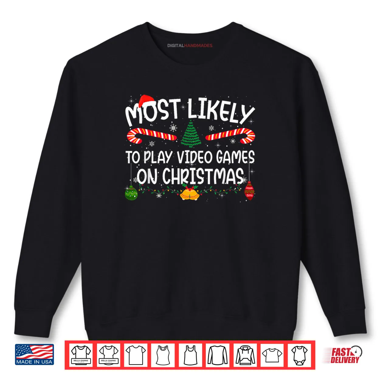 Most Likely to Play Video Games On Christmas Family Matching Shirt Most Likely to Play Video Games On Christmas Family Matching Shirt