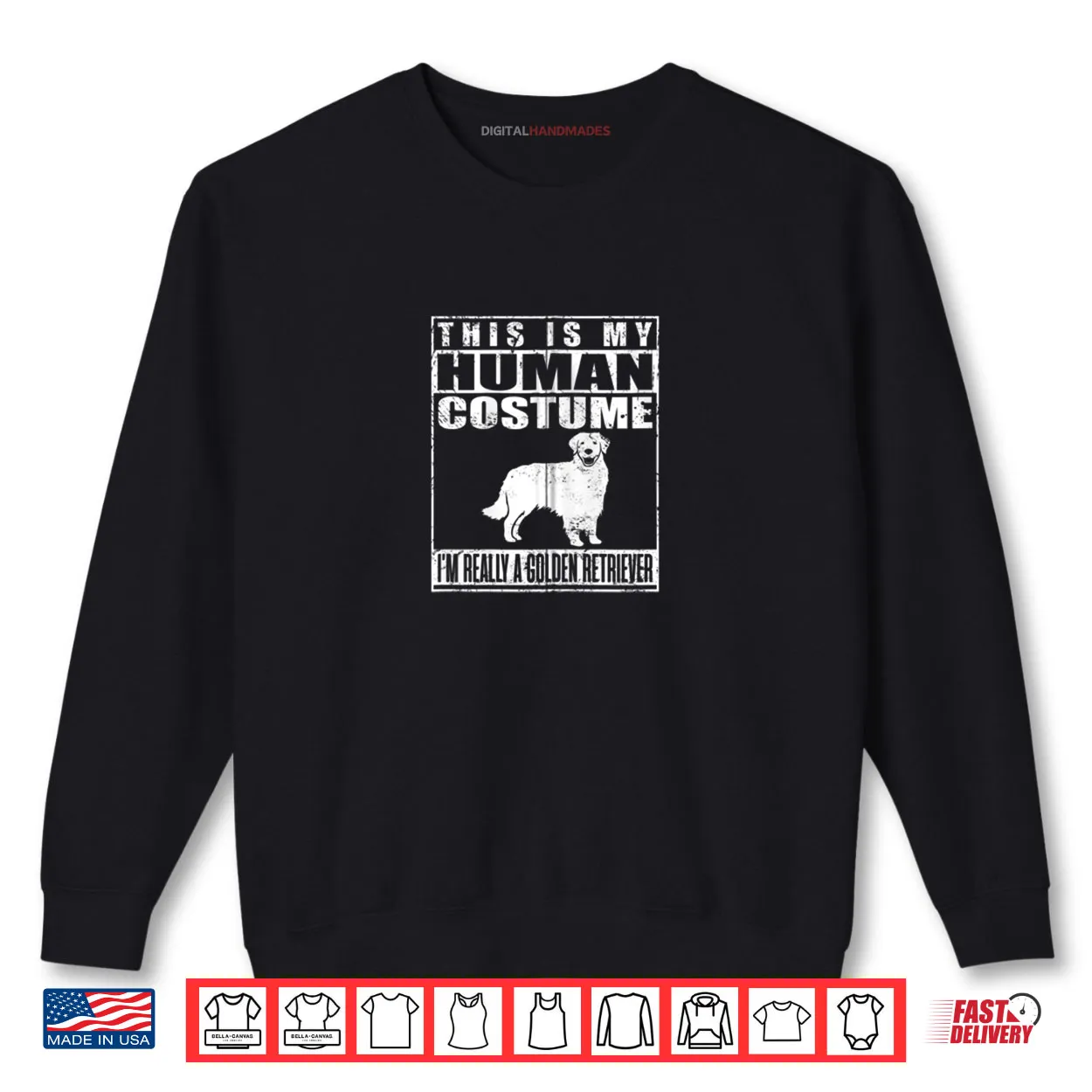 My Human Costume I’m Really A Golden Retriever Dog Halloween Shirt My Human Costume I’m Really A Golden Retriever Dog Halloween Shirt