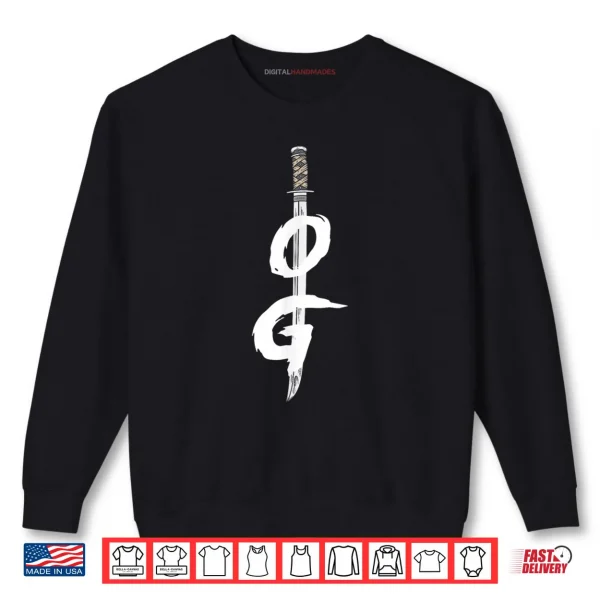 OG Sword Graphic Bold Black Brush Style Shirt 1 Sweatshirt OG Sword Graphic Bold Black Brush Style Shirt