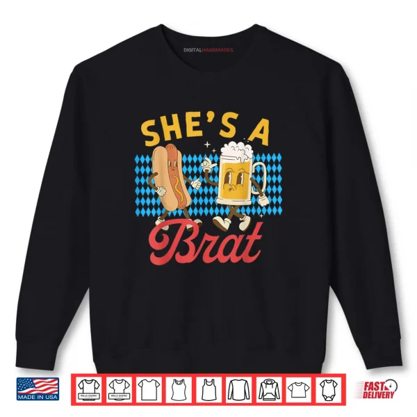 Sweatshirt Oktoberfest Couples Shes A Brat Hes The Wurst Shirt