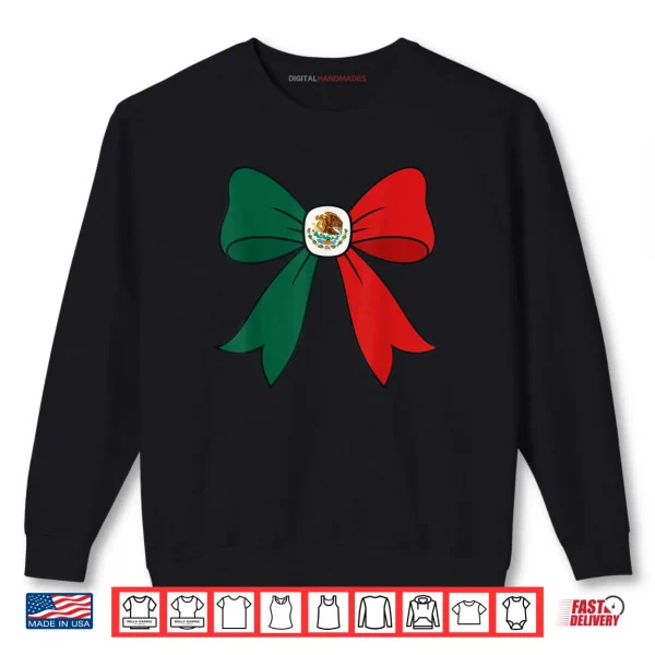 Sweatshirt Patriotic Mexican Heritage Coquette Bow Shirt