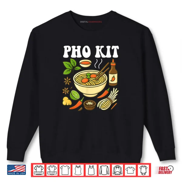 Sweatshirt Pho Kit Funny Noodle Soup Pun Asian Food Cartoon Artwork Shirt