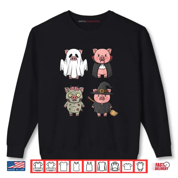 Pig Spooky Witch Boo Zombie Cute Pig Halloween Shirt 1 Sweatshirt Pig Spooky Witch Boo Zombie Cute Pig Halloween Shirt