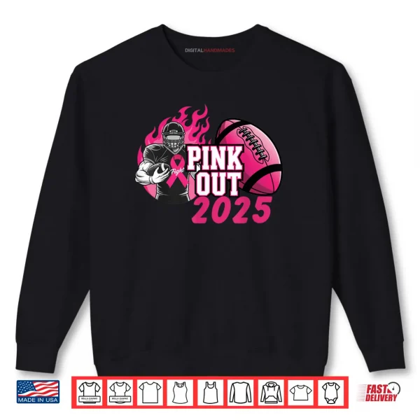 Pink Out 2025 Football Breast Cancer Awareness Support Shirt 1 Sweatshirt Pink Out 2025 Football Breast Cancer Awareness Support Shirt