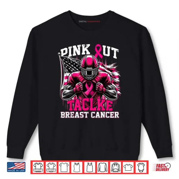 Sweatshirt Pink Out Tackle Football Breast Cancer Awareness Shirt