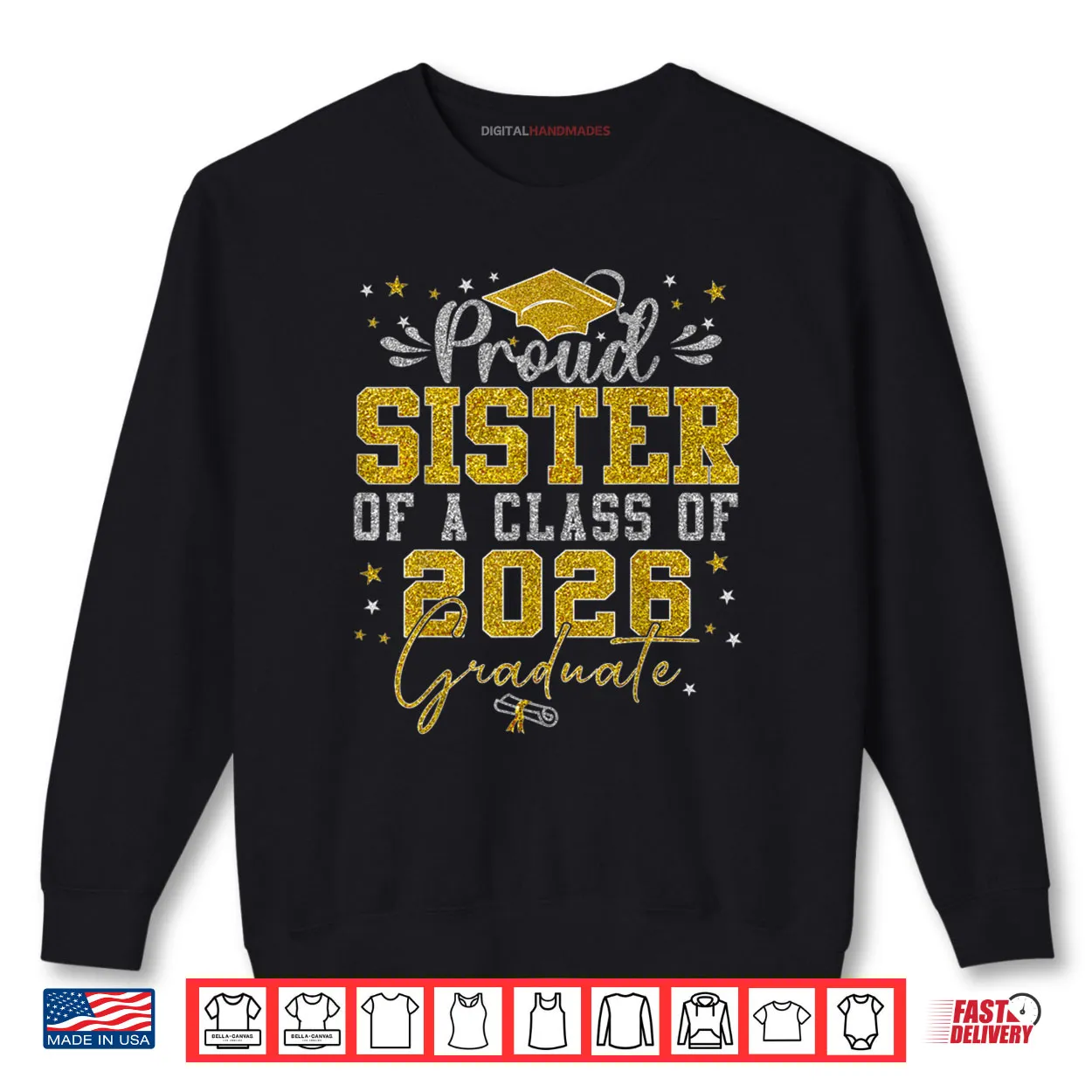 Proud Sister of a Class of 2026 Graduate Senior Graduation Shirt Proud Sister of a Class of 2026 Graduate Senior Graduation Shirt