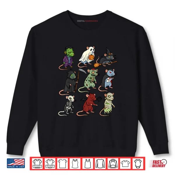Rat Spooky Witch Boo Zombie Rat Halloween Shirt 1 Sweatshirt Rat Spooky Witch Boo Zombie Rat Halloween Shirt