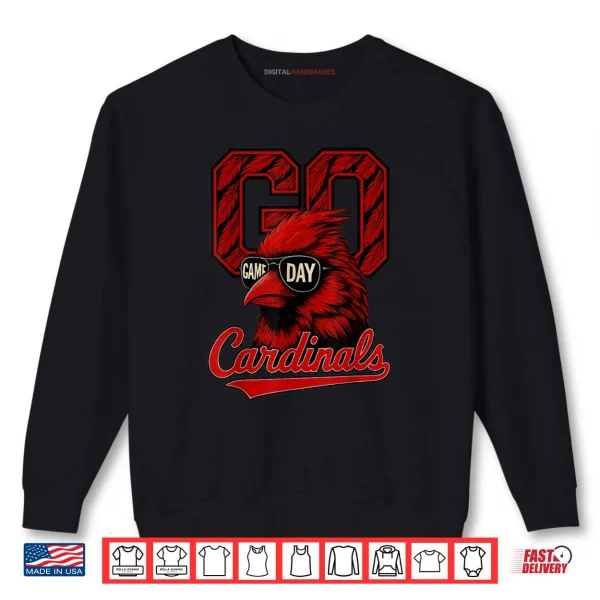 Sweatshirt Retro Go Cardinals Game Day Shirt