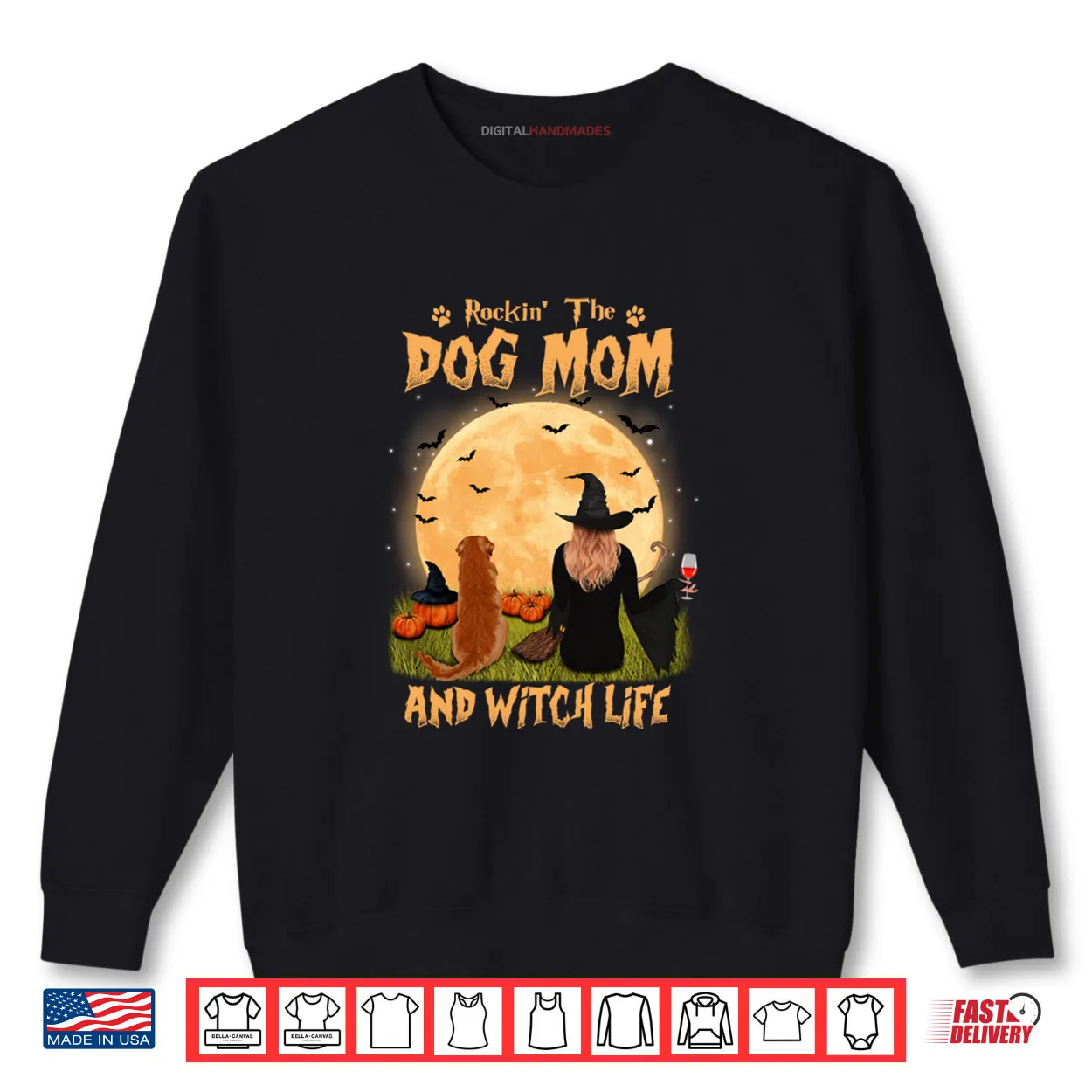 Rocking The Dog Mom & Witch Life Golden Retriever Halloween Shirt Rocking The Dog Mom & Witch Life Golden Retriever Halloween Shirt