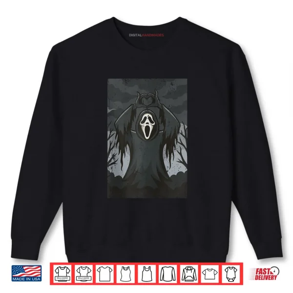 Sweatshirt Scary Face Horror Poster Halloween Shirt