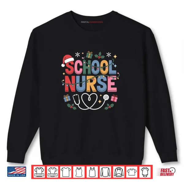 Sweatshirt School Nurse Christmas Santa Cap Nursing Humor Xmas Shirt