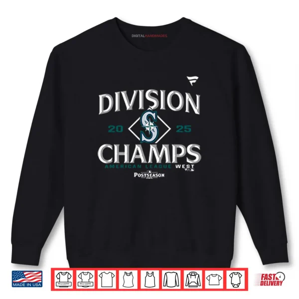 Sweatshirt Seattle Mariners AL West Division Champs 2025 Shirt
