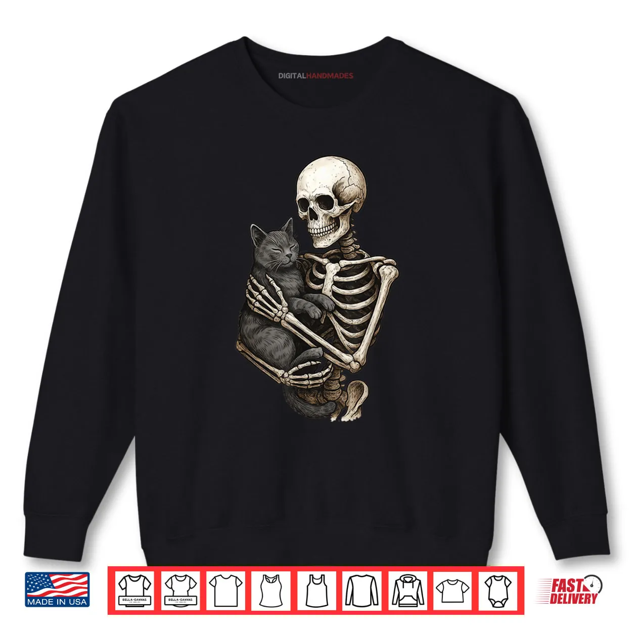 Skeleton Hugging Cat Halloween Cats Lover Cat Mom Cat Dad Shirt Skeleton Hugging Cat Halloween Cats Lover Cat Mom Cat Dad Shirt