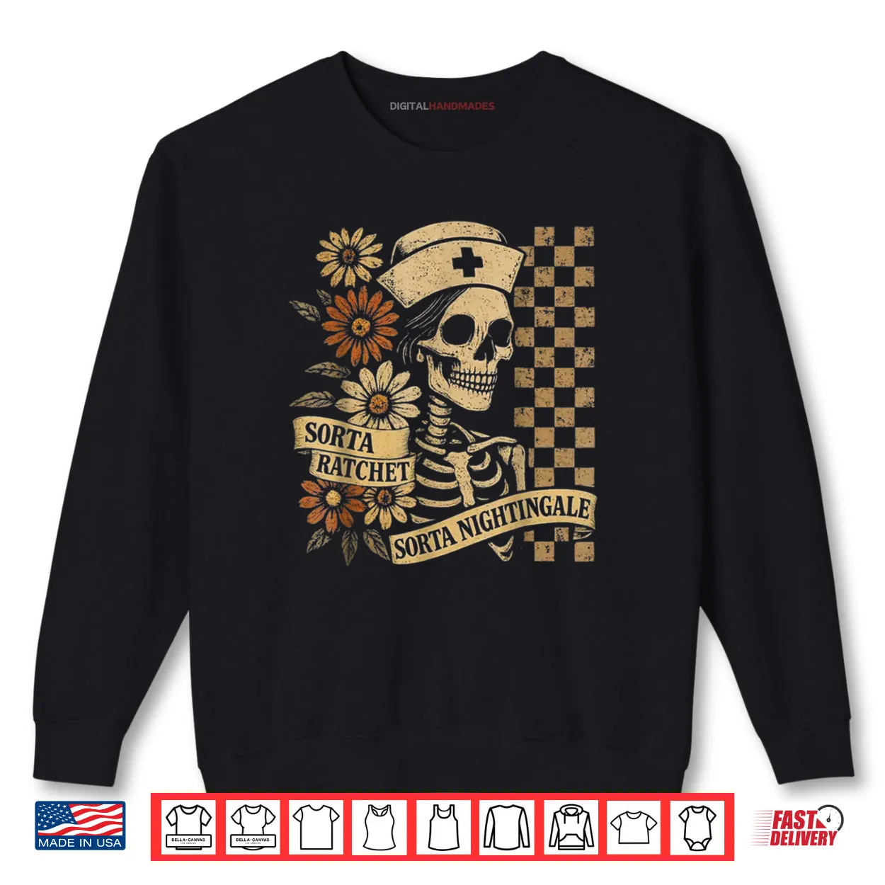 Sorta Ratchet Sorta Nightingale Skeleton Nurse Halloween Shirt Sorta Ratchet Sorta Nightingale Skeleton Nurse Halloween Shirt