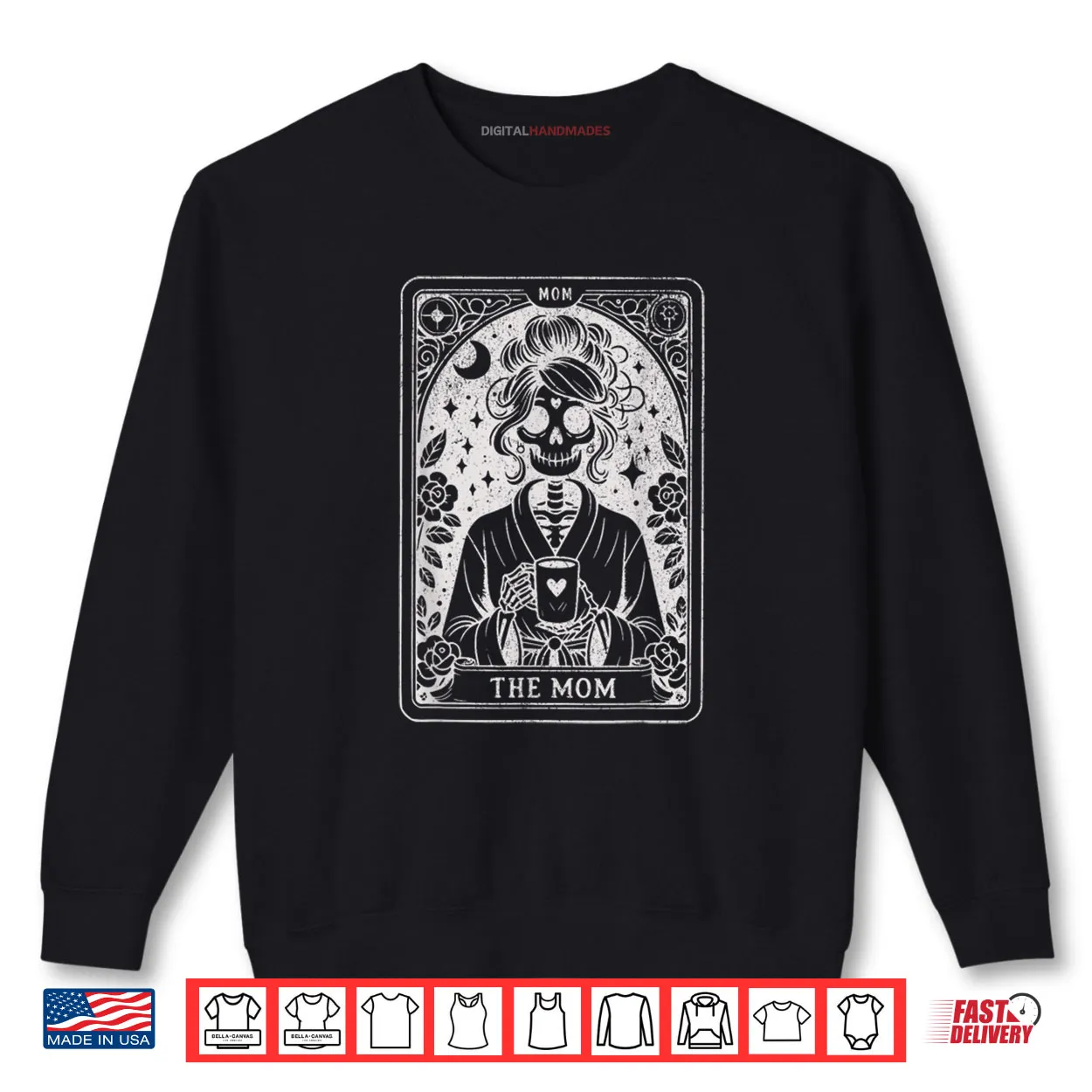 The Mom Tarot Card Skeleton Mama Coffee Happy Mother’s Day Shirt The Mom Tarot Card Skeleton Mama Coffee Happy Mother’s Day Shirt