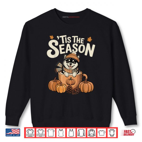 Sweatshirt Tis The Season Shiba Inu Fall Coffee Autumn Pumpkin Spice Shirt