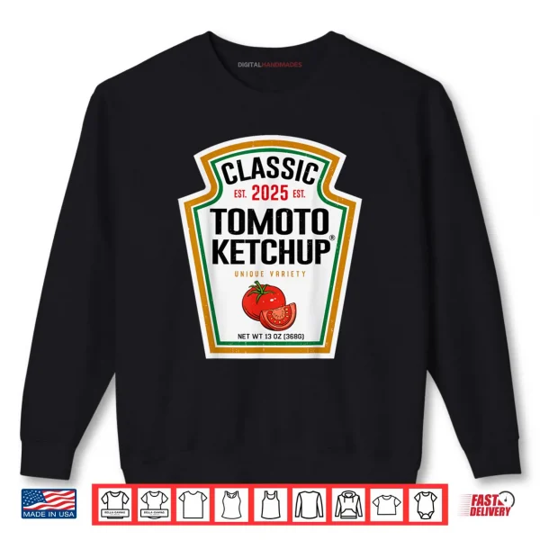 Sweatshirt Tomato Ketchup Condiment DIY Halloween Costume Matching Shirt