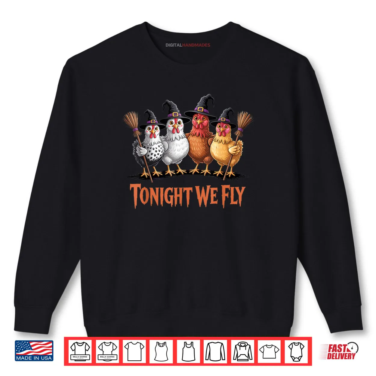 Tonight We Fly Funny Witch Chicken Halloween Shirt Tonight We Fly Funny Witch Chicken Halloween Shirt