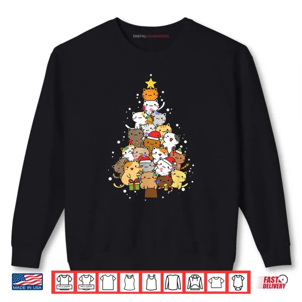 Tree Cat Lovers Christmas Tree Shirt 1 Sweatshirt Tree Cat Lovers Christmas Tree Shirt