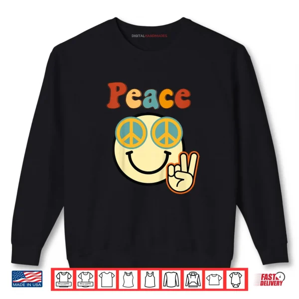 Sweatshirt Youth Peace Out Smile Face Shirt