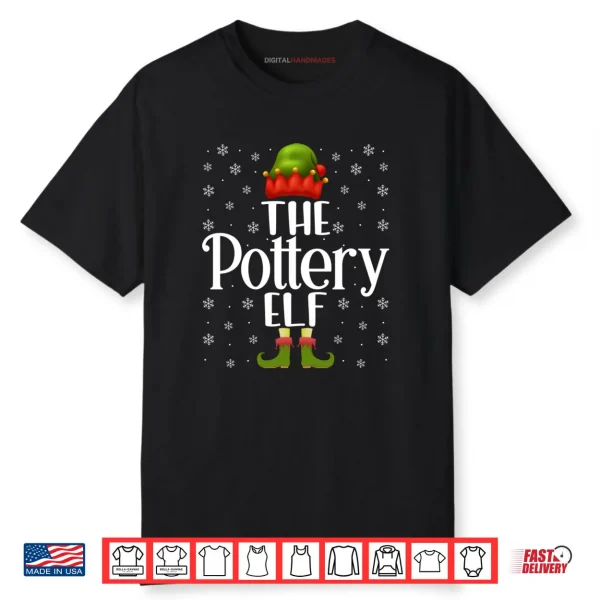 The Pottery Elf Funny Ceramics Artist Clay Pottery Christmas Shirt