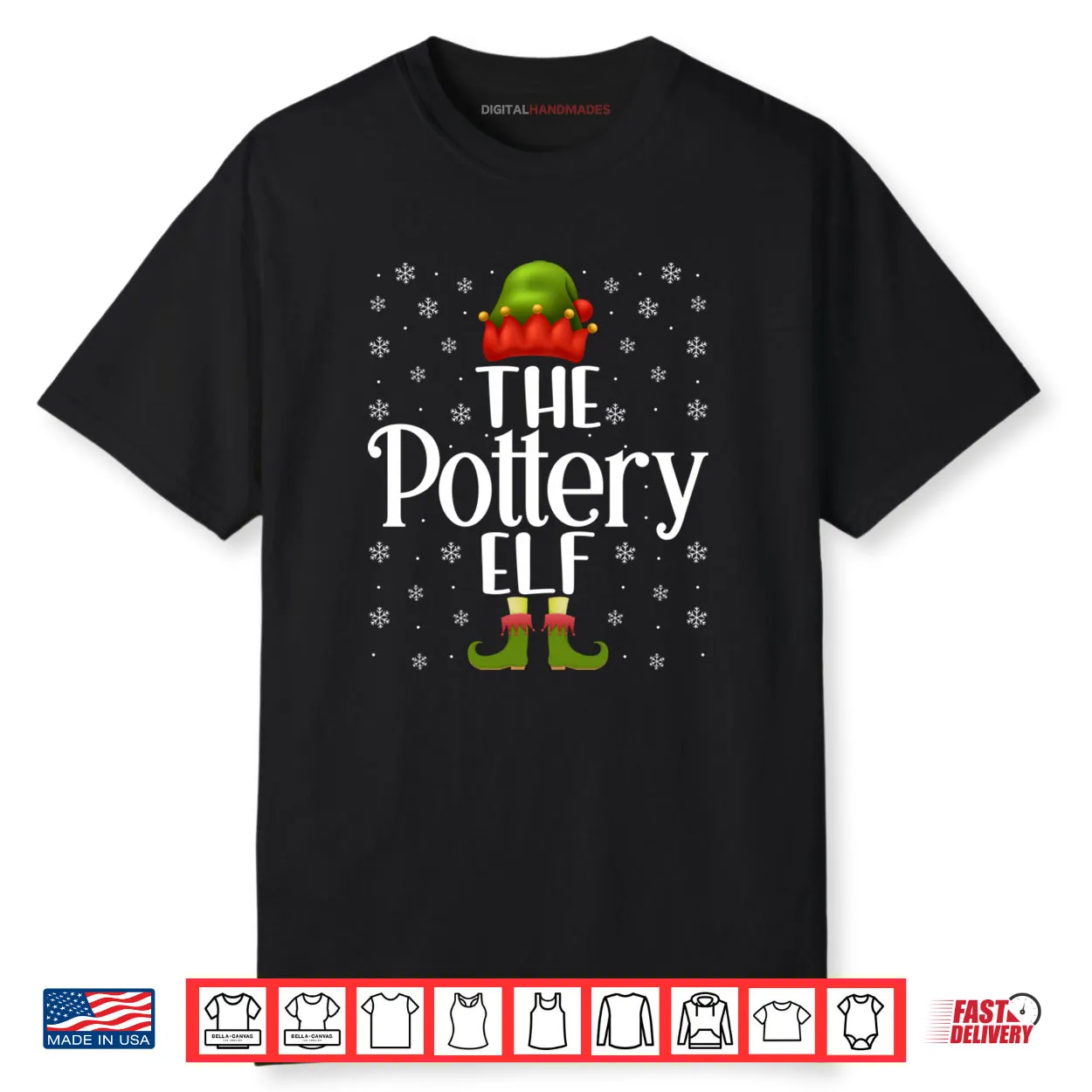 The Pottery Elf Funny Ceramics Artist Clay Pottery Christmas Shirt The Pottery Elf Funny Ceramics Artist Clay Pottery Christmas Shirt