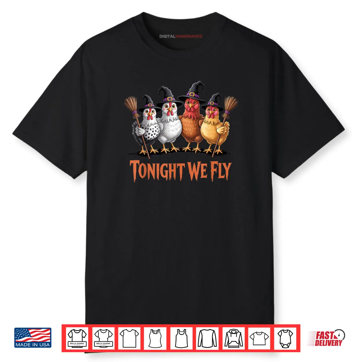 Tonight We Fly Funny Witch Chicken Halloween Shirt Tonight We Fly Funny Witch Chicken Halloween Shirt
