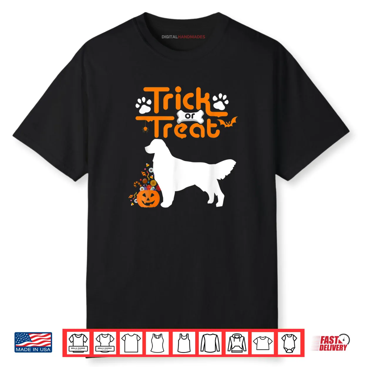 Trick Or Treat Golden Retriever Dog Halloween Costume Shirt Trick Or Treat Golden Retriever Dog Halloween Costume Shirt