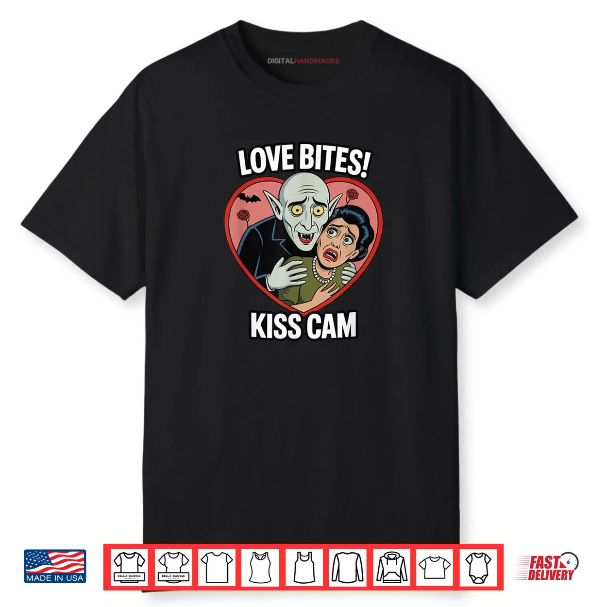 Vampire Love Bites Kiss Cam Parody Funny Halloween Shirt Vampire Love Bites Kiss Cam Parody Funny Halloween Shirt