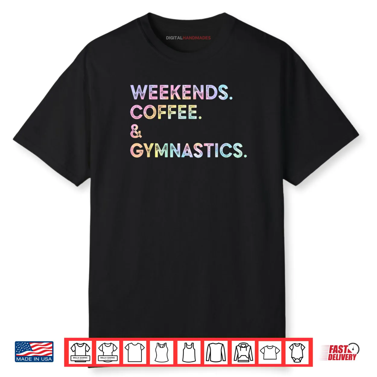 Weekend Coffee & Gymnastics Tie Dye Gymnast Mom Mother’s Day Shirt Weekend Coffee & Gymnastics Tie Dye Gymnast Mom Mother’s Day Shirt