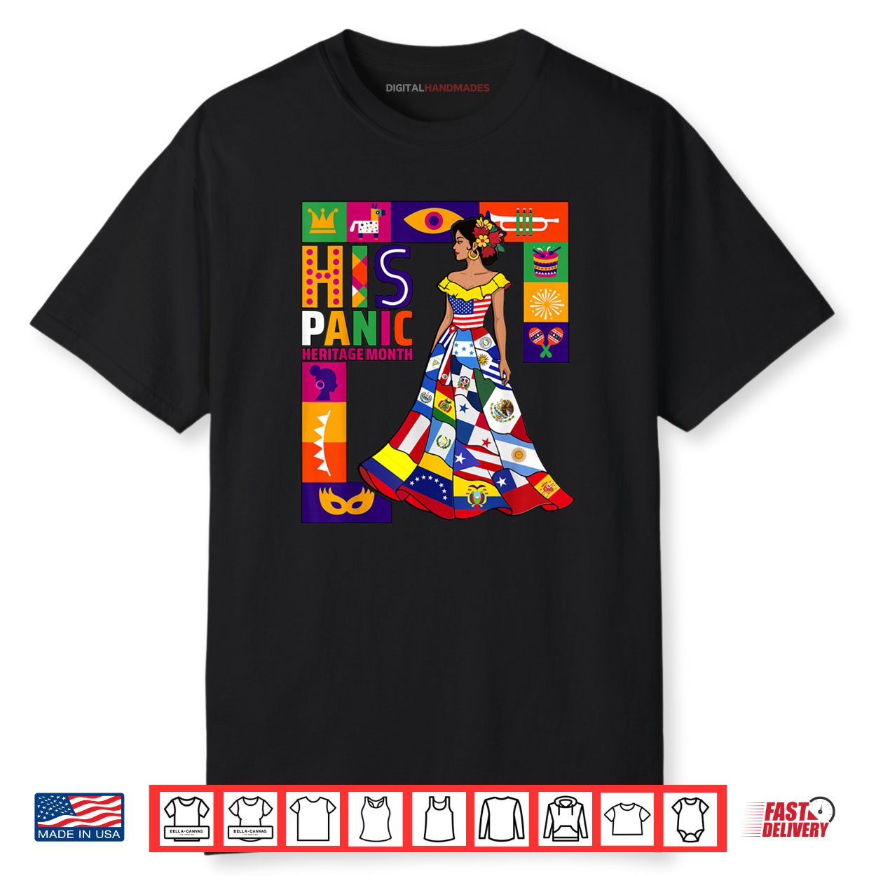 Women Dress Hispanic Heritage Month All Latin Countries Flag Shirt Women Dress Hispanic Heritage Month All Latin Countries Flag Shirt