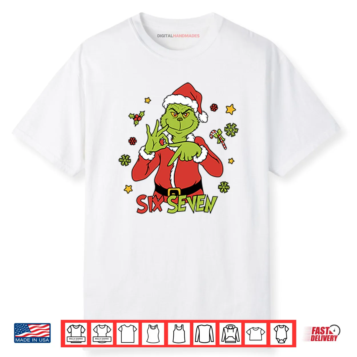 6 7 Six Seven Meme Grinch Christmas Shirt 6 7 Six Seven Meme Grinch Christmas Shirt