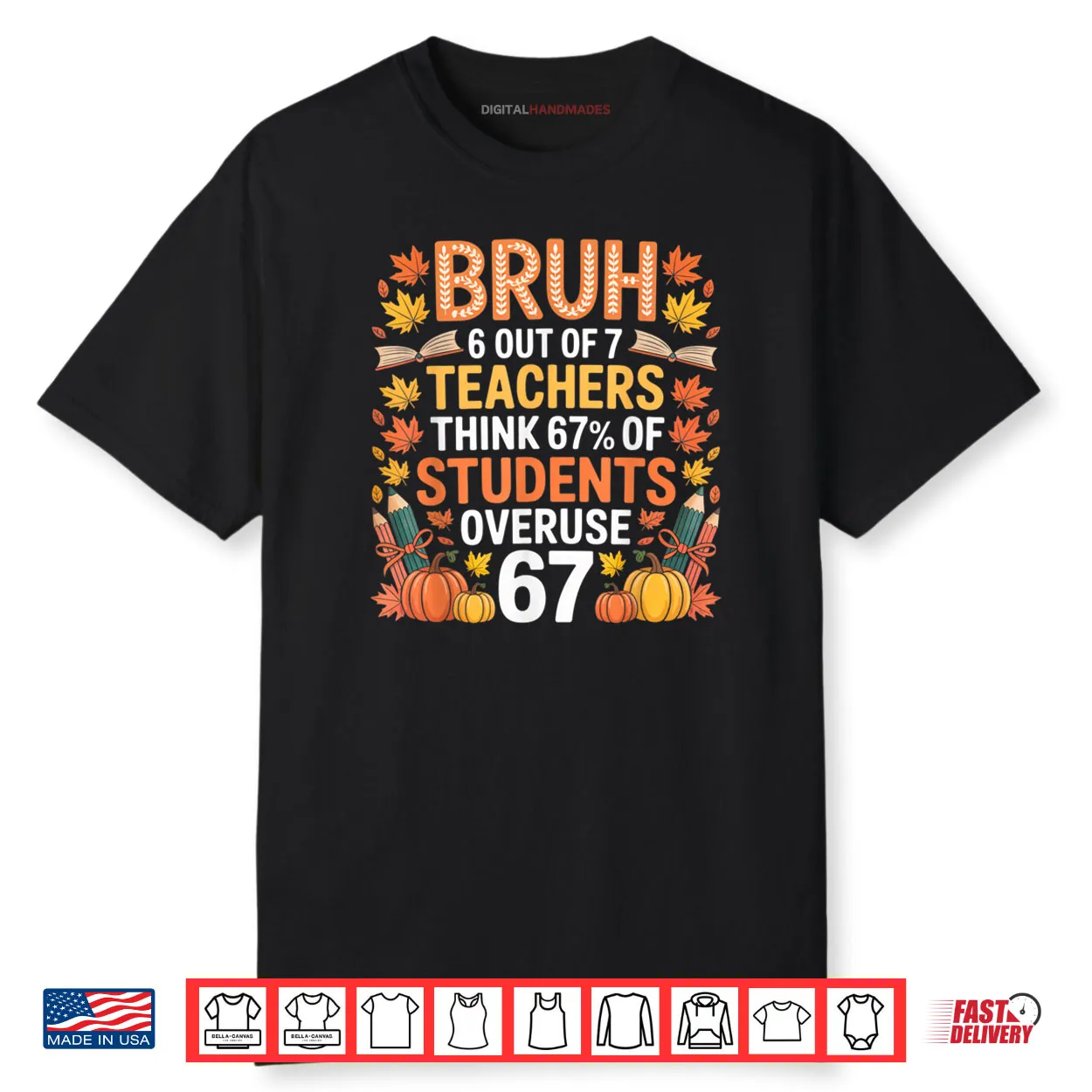 6 Out of 7 Teachers Think 67% of Students Overuse 67 Autumn Shirt 6 Out of 7 Teachers Think 67% of Students Overuse 67 Autumn Shirt