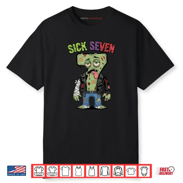67 Funny Zombie Six Seven Humor Meme Brainrot Sick Seven Shirt