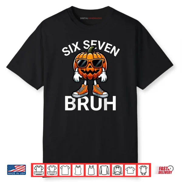 67 Halloween Funny Six Seven Meme Brainrot Pumpkin Shirt