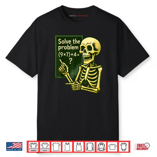 67 Halloween Math Funny Six Seven Meme Brainrot Skeleton Shirt