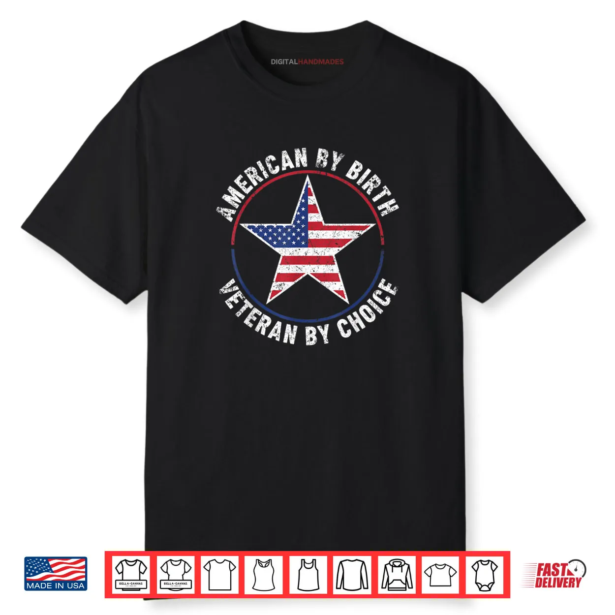 American by Birth Veteran by Choice Star US Flag Veterans Day Shirt American by Birth Veteran by Choice Star US Flag Veterans Day Shirt