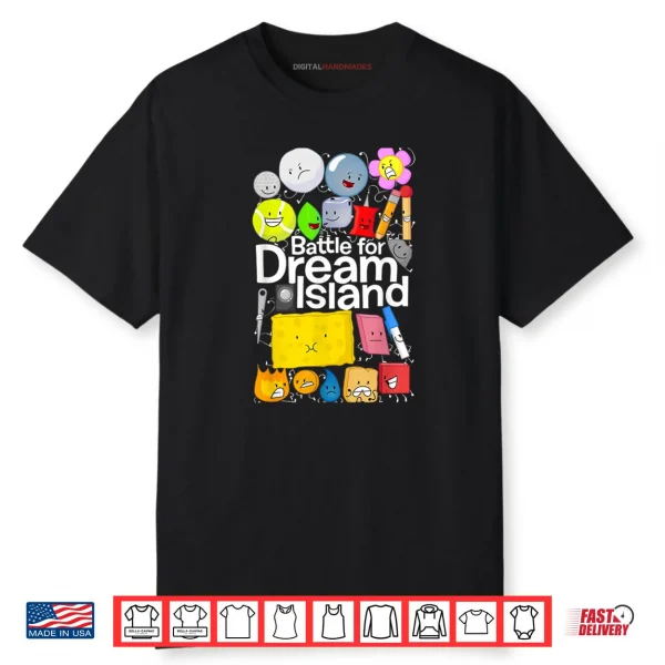 Bfdi Battle for Dream Island Kids Graphic Boys Humor Shirt