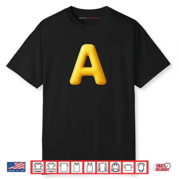 Big Yellow Letter A Halloween Costume Shirt