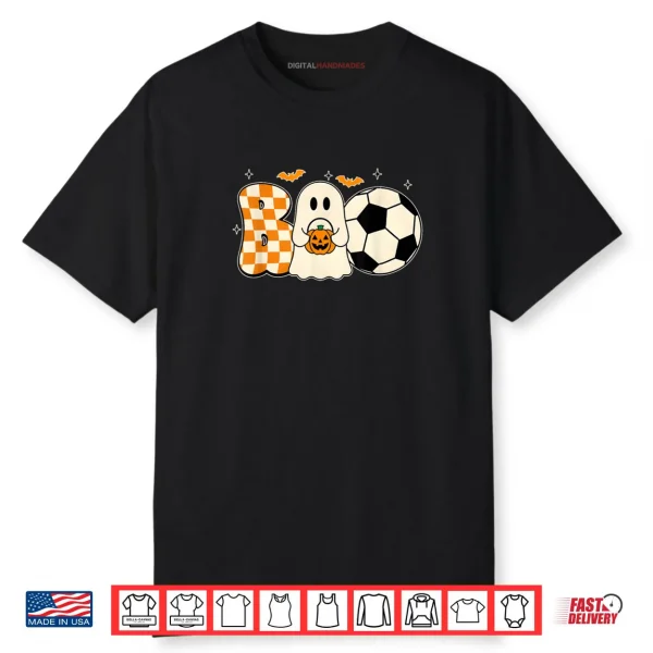 Boo Ghost Playing Soccer Halloween Players Trick or Treat Shirt