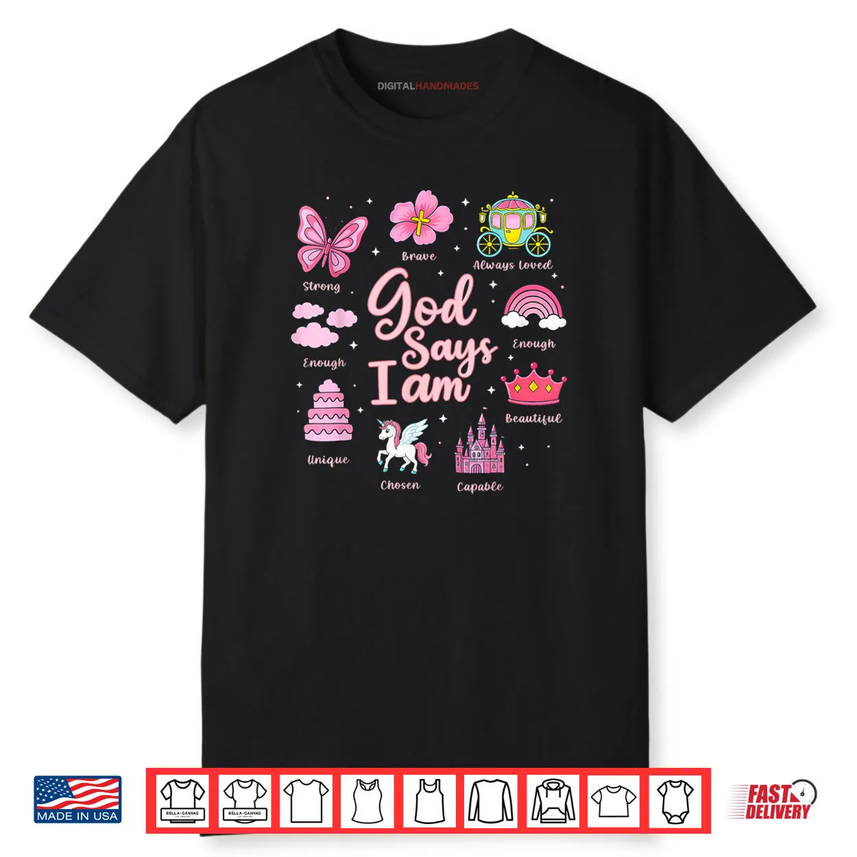 Cartoon God Say I Am Princess Girl Shirt Cartoon God Say I Am Princess Girl Shirt