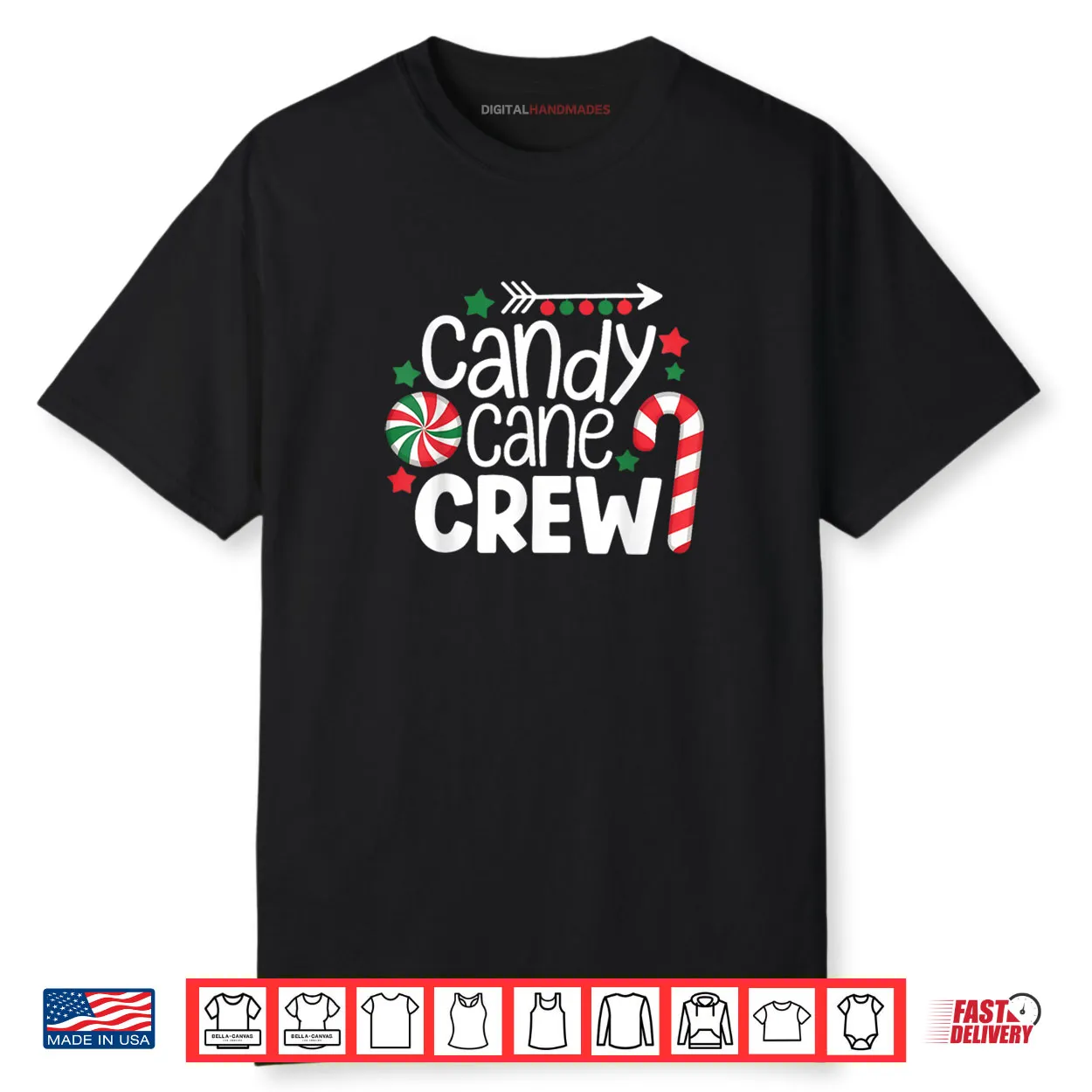 Christmas Candy Cane Crew Shirt Xmas Shirt Christmas Candy Cane Crew Shirt Xmas Shirt