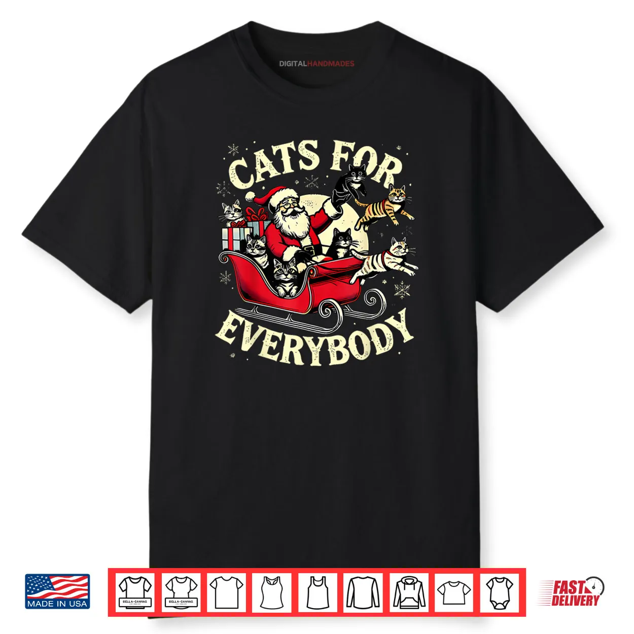 Christmas Cats for Everybody Santa Lover Holiday Shirt Christmas Cats for Everybody Santa Lover Holiday Shirt